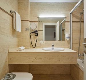 Koupelna v ubytování Hostal Arriazu