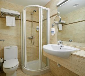 Koupelna v ubytování Hostal Arriazu