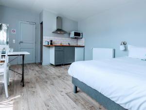 Kuchyň nebo kuchyňský kout v ubytování Villa Clément Appart'Hotel
