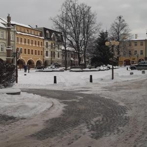 Lovecký Apartmán na náměstí ve Frenštátě pod Radhoštěm v zime