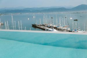 a view of a marina with boats in the water at Casa Margot Hotel - Adults Only in Fethiye