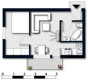 Půdorys ubytování Syltdomizil Westsuite