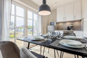 Dapur atau dapur kecil di Strandgut Wohnung 2