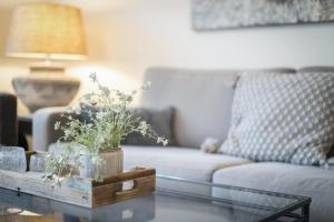 Posezení v ubytování Strandgut Wohnung 5