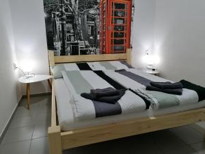 Voodi või voodid majutusasutuse Apartmani Sirmium toas