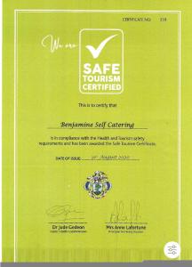 Certifikát, hodnocení, plakát nebo jiný dokument vystavený v ubytování Benjamine's Guesthouse