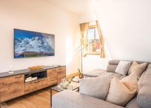 TV a/nebo společenská místnost v ubytování Schitter-Appartements