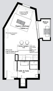 Plan de l'établissement Studio Primeveres - Centre village - AravisTour