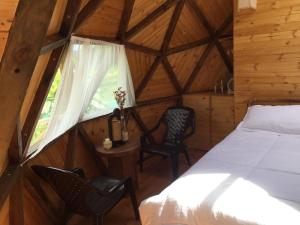 Postel nebo postele na pokoji v ubytování Glamping/BBQ Susa Cun