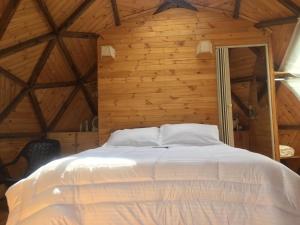 Postel nebo postele na pokoji v ubytování Glamping/BBQ Susa Cun