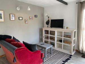 TV a/nebo společenská místnost v ubytování B&B - Entre terre et mer