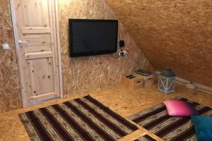 TV a/nebo společenská místnost v ubytování Romantic stay at loghouse VäikeTeeMaja