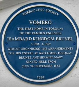 a plaque of the first home in toronto of the famous engineer istg istg istg at Vomero Holiday Apartments in Torquay
