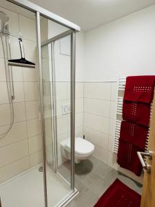 Koupelna v ubytování Gästehaus Lehner-Au