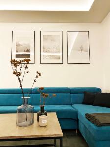 A seating area at Apartmány Elli