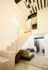 Posezení v ubytování Le Madeleine (duplex)