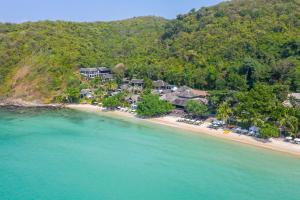 an aerial view of a resort on a beach at Ao Prao Resort in Ko Samed