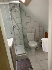 A bathroom at Németh Vendégház
