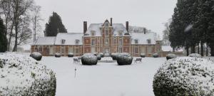 Chateau de Vauchelles v zimě