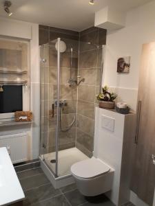 Koupelna v ubytování Privatzimmer Spahn in Mühlheim
