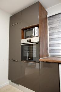 Kuchyň nebo kuchyňský kout v ubytování Pearl Apartment