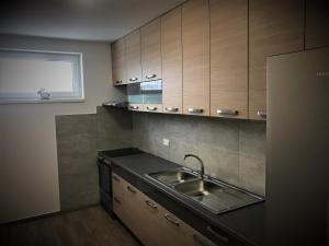 Kuchyňa alebo kuchynka v ubytovaní Apartmán Svárov