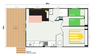 Půdorys ubytování Chalet Gringlee
