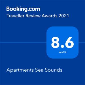 帕莫瑞的住宿－Apartments Sea Sounds，电话上海面预约的屏幕显示器