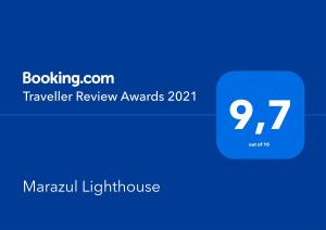 Certifikát, hodnocení, plakát nebo jiný dokument vystavený v ubytování Marazul Lighthouse