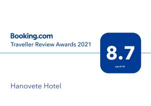 Certificat, premi, rètol o un altre document de Hanovete Hotel