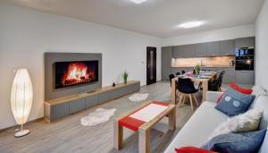 Część wypoczynkowa w obiekcie Apartmány Sunny Lipno