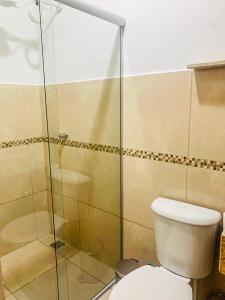 Phòng tắm tại Pousada Raizes