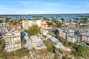 an aerial view of a city with buildings at Sol Mate Beach Cottage in St. Pete Beach