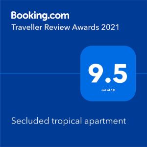zrzut ekranu nagród z oceny podróży zaplanowanych tropikalnych wizyt w obiekcie Secluded tropical apartment w mieście Palm Cove