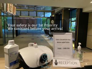 a sign that says your safety is our prioritywe vanished before your arrival at Ceylonz Seasonal Suites in Kuala Lumpur