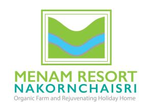 a logo for a farm and reinventing holiday home at Menam Resort in Nakhon Pathom