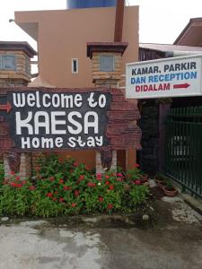 a sign that says welcome to rza nasena home stay at Kaesa Homestay in Berastagi