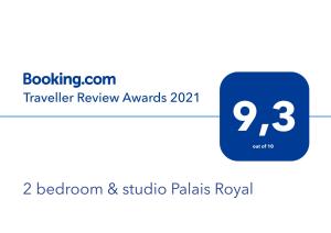 a screenshot of the travel review awards at 2 bedroom & studio Palais Royal 2 mins from Croisette and Carlton in Cannes