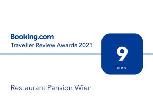 Sertifikatas, apdovanojimas, ženklas ar kitas apgyvendinimo įstaigoje Restaurant Pansion Wien matomas dokumentas