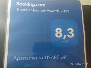 Certifikát, ocenenie alebo iný dokument vystavený v ubytovaní Apartamento TISARE wifi