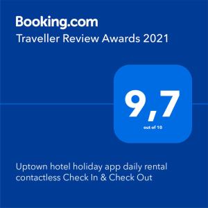 a screenshot of a hotel holiday app daily renal contactcheck in check out at Uptown holiday app daily rental contactless Check In & Check Out in Famagusta