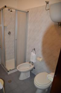 Koupelna v ubytování Hotel Virgilio