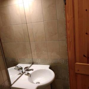 a bathroom with a white sink in a room at Apartment Petra in Mrkopalj +8 photos
