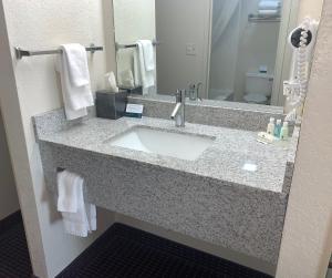 a bathroom with a sink in a hotel room at Quality Inn in North Platte