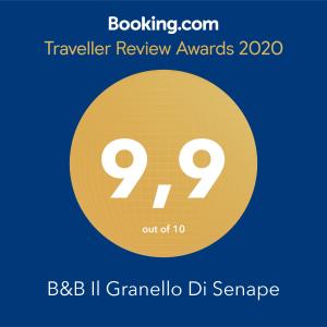 a yellow circle with the number on it at B&B Il Granello Di Senape in Rome