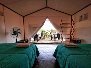 Cama ou camas em um quarto em Ecocamp Huacachina