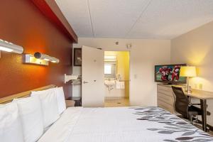 Postel nebo postele na pokoji v ubytování Red Roof Inn Utica