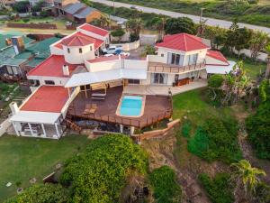 an aerial view of a house with a swimming pool at Casa Seaviews in Port Elizabeth