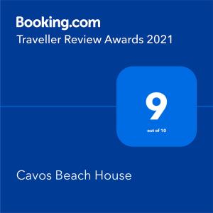 Cavos Beach House tanúsítványa, márkajelzése vagy díja