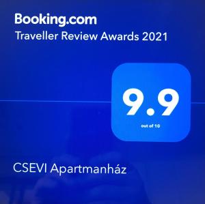 Certyfikat, podpis lub inny dokument wystawiony w obiekcie CSEVI Apartmanház